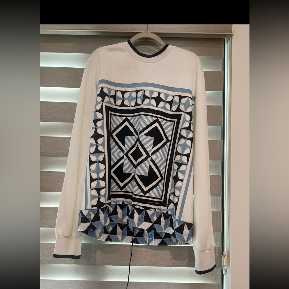 Dolce & Gabbana Black and White Long Sleeve Top